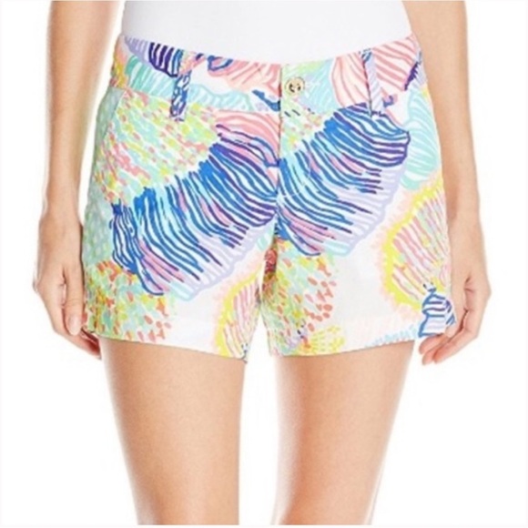 Lilly Pulitzer Callahan Shorts Roar of the Seas Multi Color Floral Size 00 - Picture 3 of 10